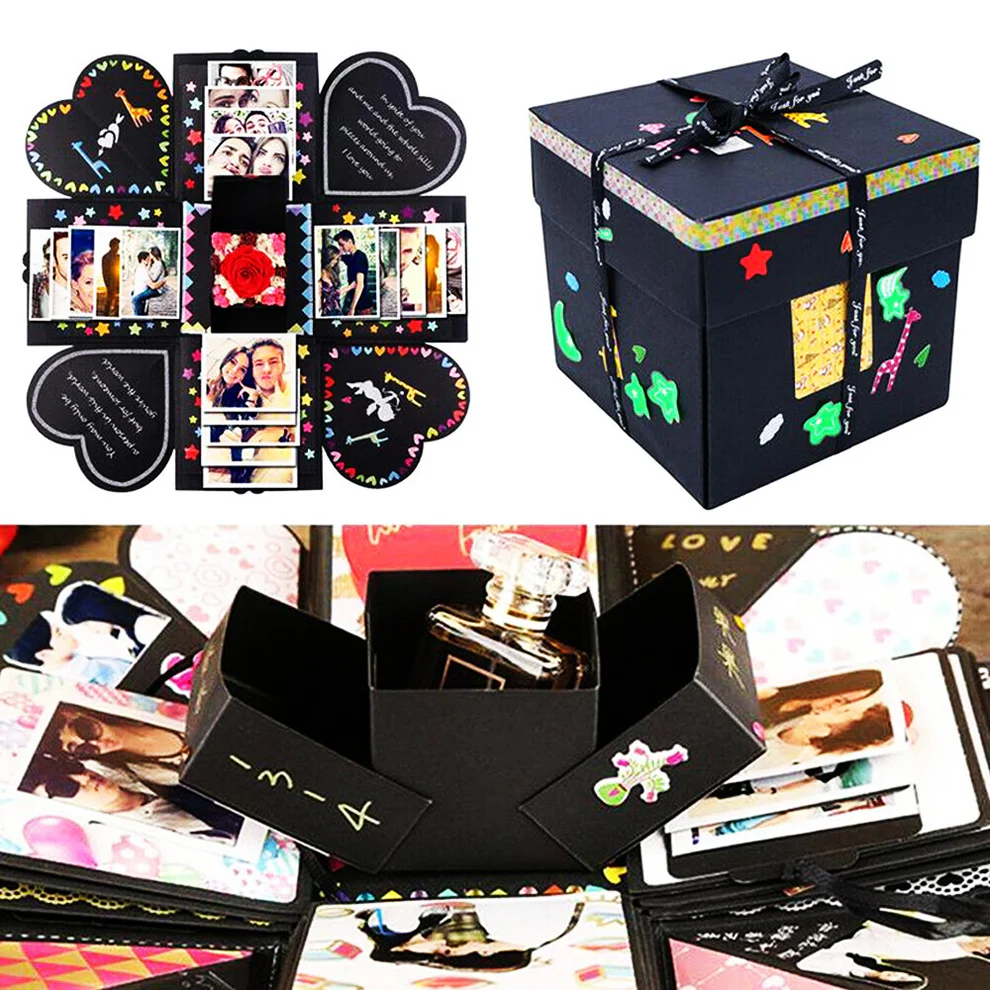 Cutie foto explozivă pătrată